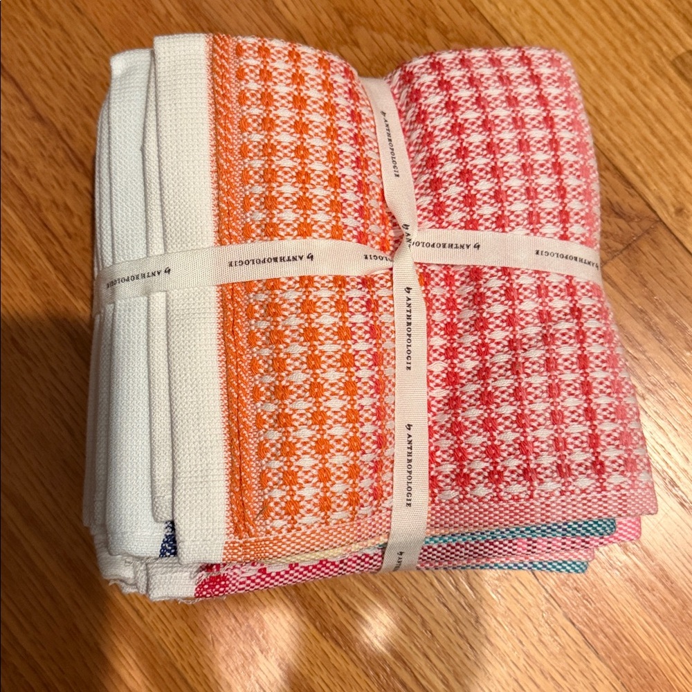 NWT Anthropologie Lillian Cotton Dish Cloth Set of 6 - Picture 4 of 5